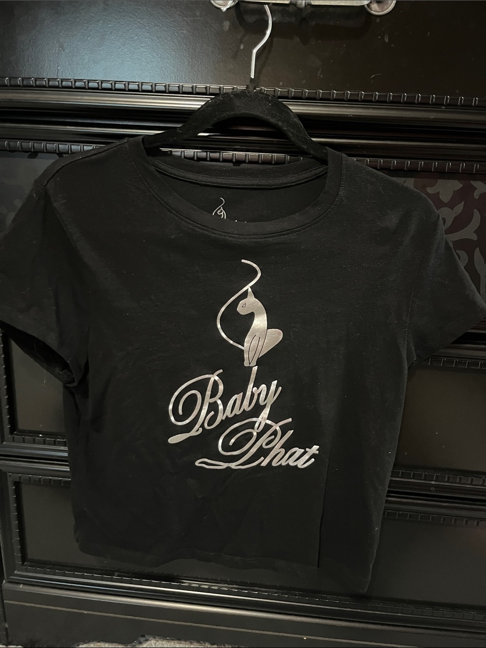 Baby Phat Black Tee with Silver Logo
